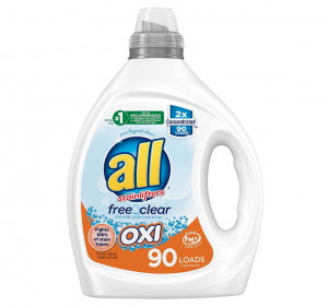 All Liquid Fragrance-Free Oxi Laundry Detergent.
