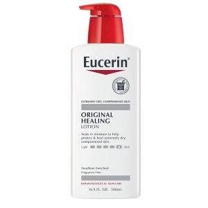 Eucerin Original Healing Fragrance-Free Lotion is one of the best fragrance-free body lotions.