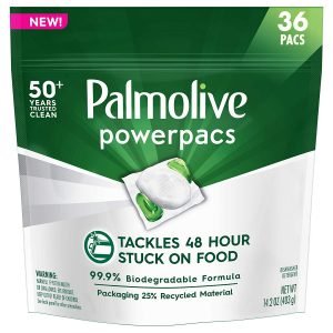 Best Fragrance-Free Dishwasher Tablets - Palmolive PowerPacs Dishwasher Detergent Pods, No Added Fragrance