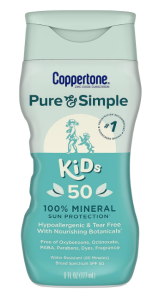 Coppertone Pure and Simple Zinc Mineral Fragrance-Free Sunscreen, SPF 50 is another of our pick of the best fragrance-free sunscreens for kids.