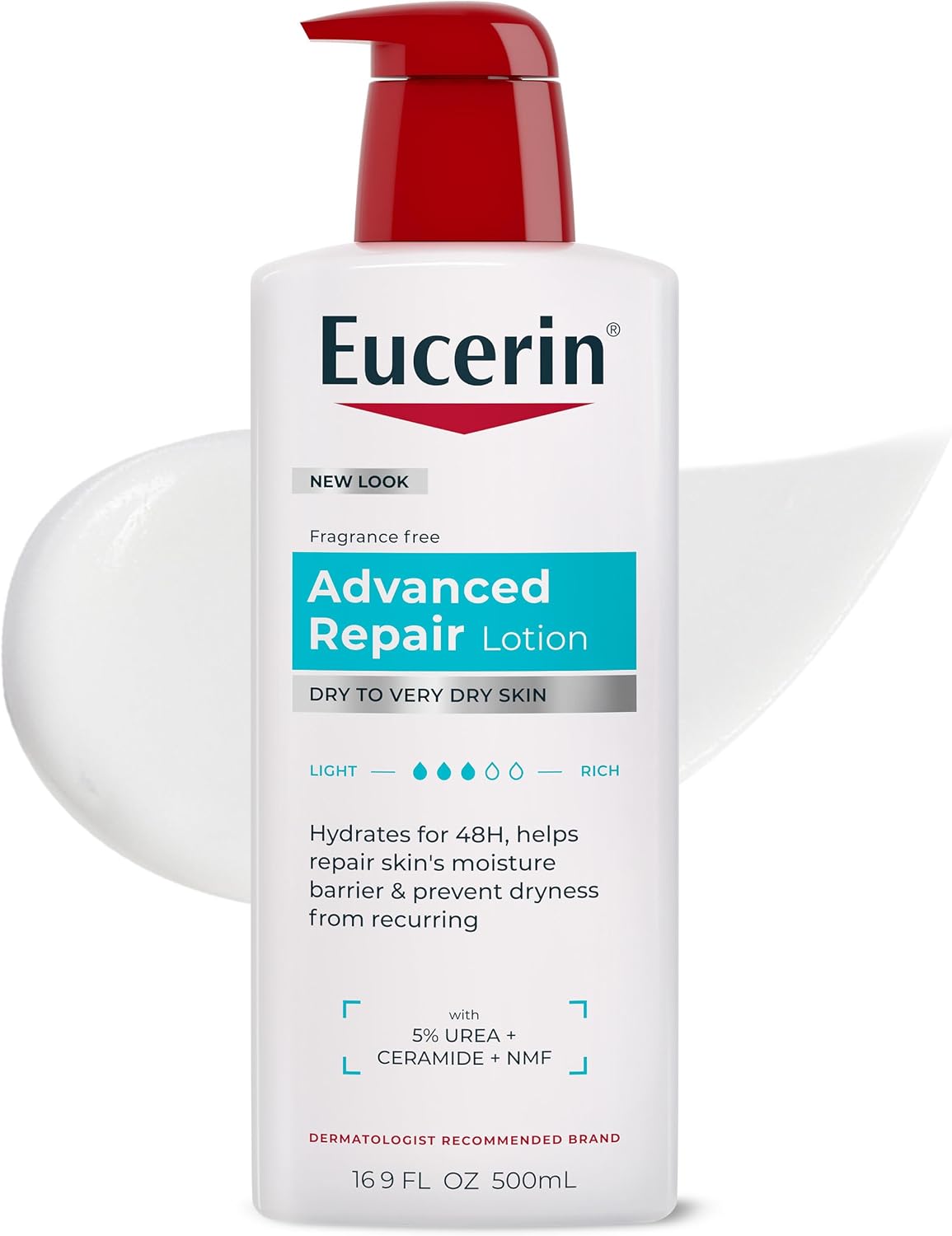 Current Eucerin Advanced Repair Lotion 5% Urea pump bottle